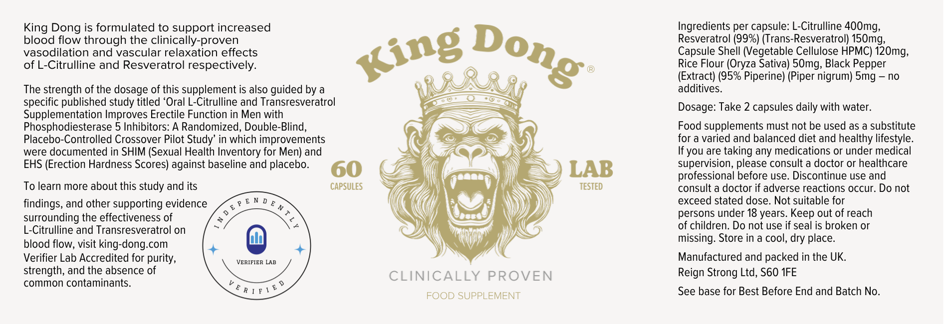King Dong 60 Capsules